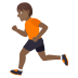 🏃🏾 person running: medium-dark skin tone display on JoyPixels